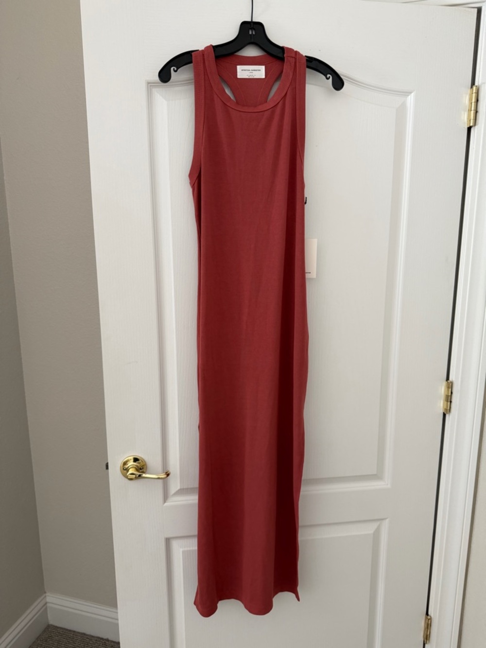 Spiritual Gangster Sleeveless Maxi Dress in Rust Red NWT